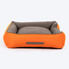 HUFT Cloudy Bear Classic Lounger Bed For Dog - Orange & Grey