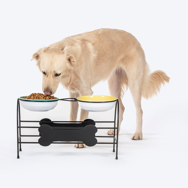 HUFT Pawlicious Double Diner For Dog - Multicolor - Heads Up For Tails