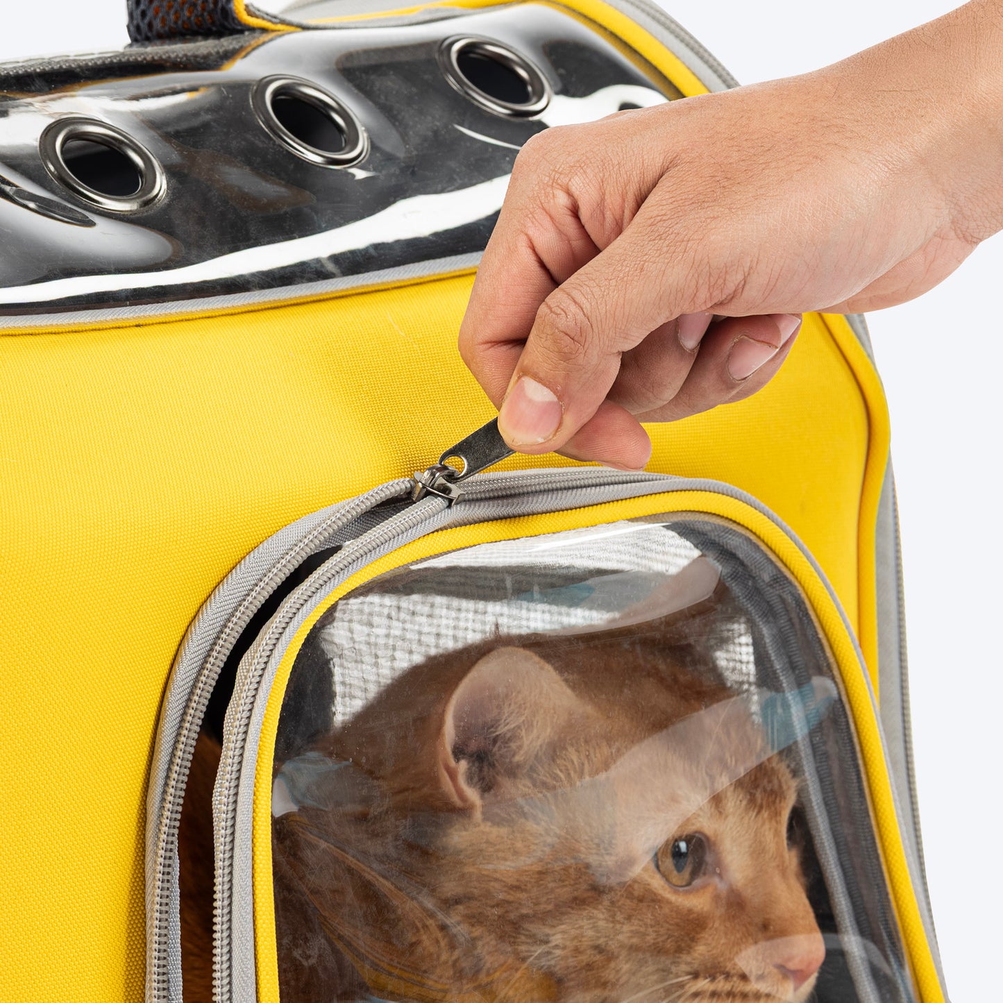 HUFT Triptails Bag Carrier For Dog & Cat - Yellow & Grey