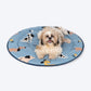 HUFT Bark & Bloom Round Mat For Dog & Cat - Blue - Heads Up For Tails