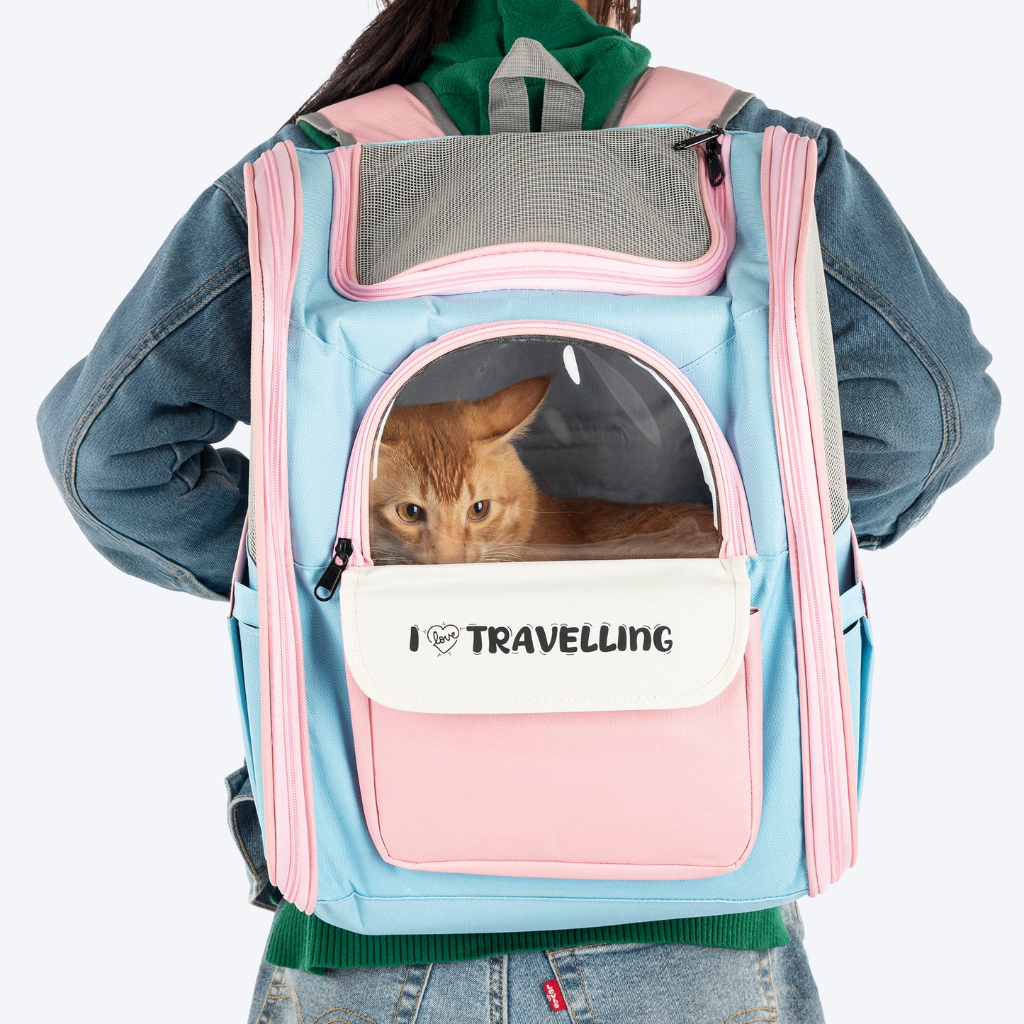 HUFT Candy Cloud Bag Carrier For Dog & Cat - Pink & Blue