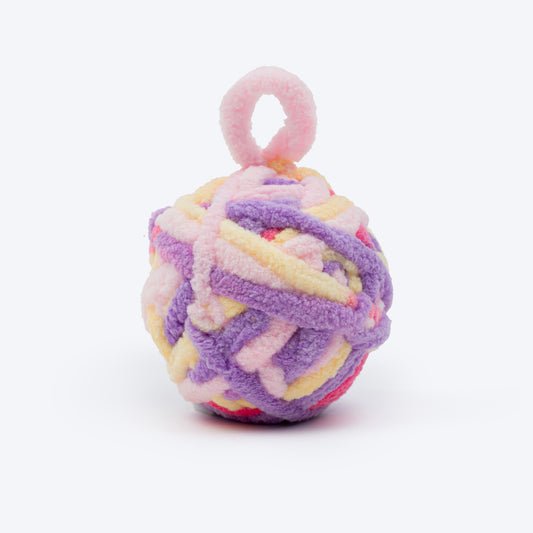 HUFT Knotty Yarn Ball Toy With Catnip For Cat - Multicolor