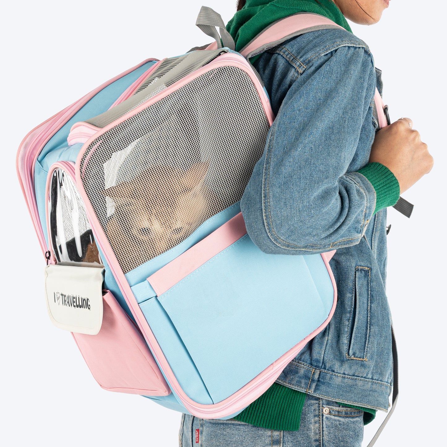 HUFT Candy Cloud Bag Carrier For Dog & Cat - Pink & Blue