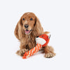 HUFT Foxy Fun Squeaky Plush Toy For Dog - Orange - Heads Up For Tails