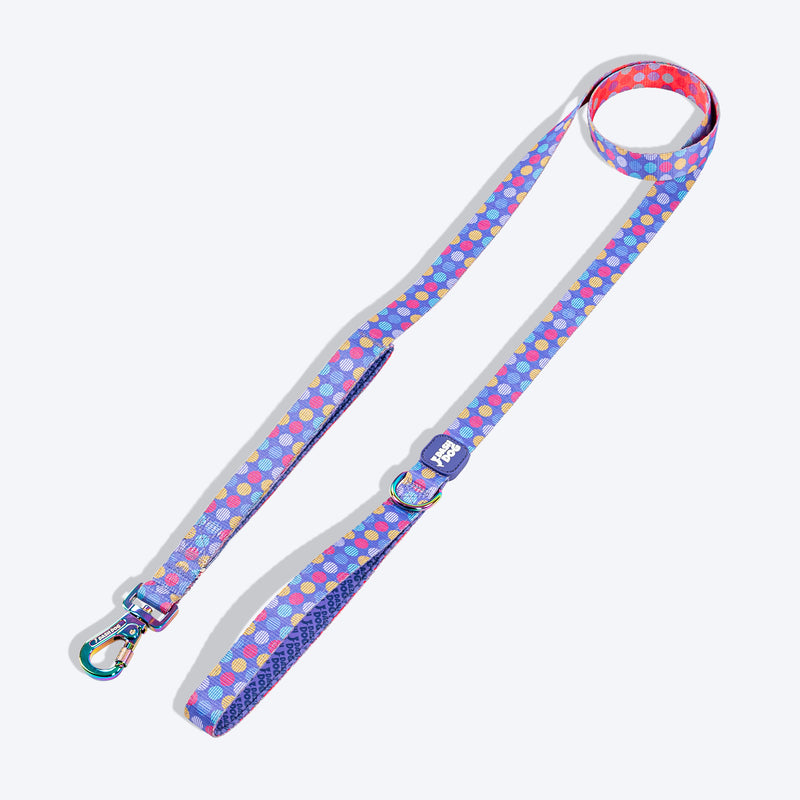 Dash Dog Circle Print Leash - Violet & Red - Heads Up For Tails