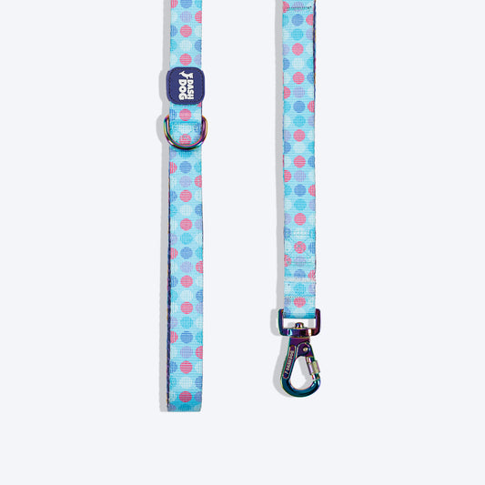 Dash Dog Circle Print Leash - Aqua Blue & Lavender