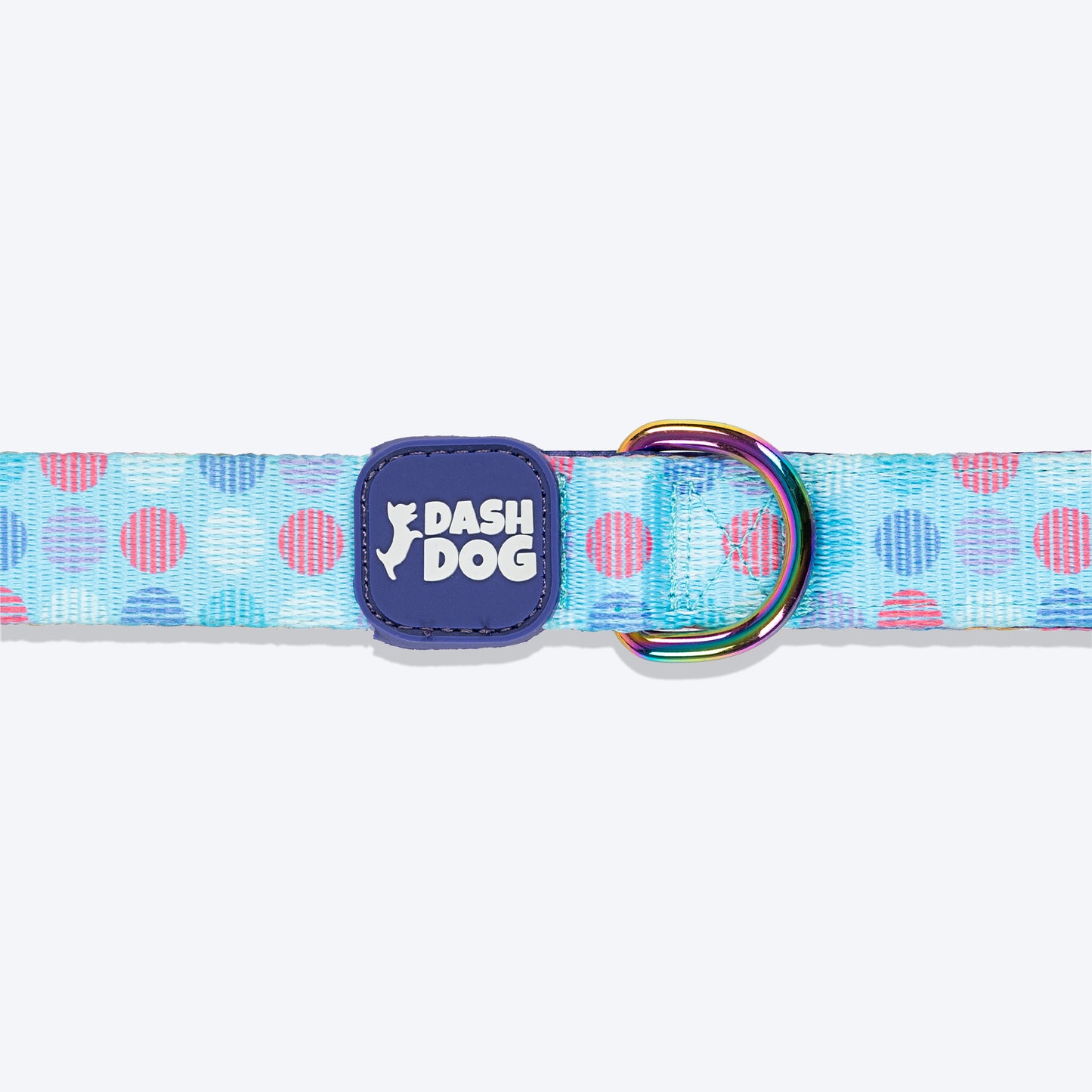 Dash Dog Circle Print Leash - Aqua Blue & Lavender