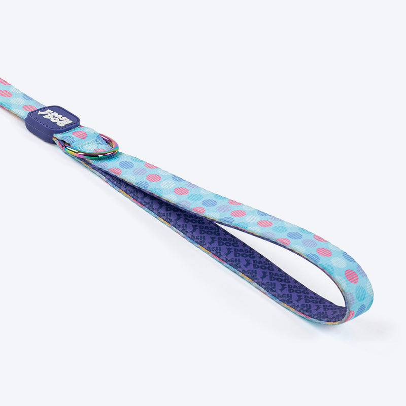 Dash Dog Circle Print Leash - Aqua Blue & Lavender - Heads Up For Tails