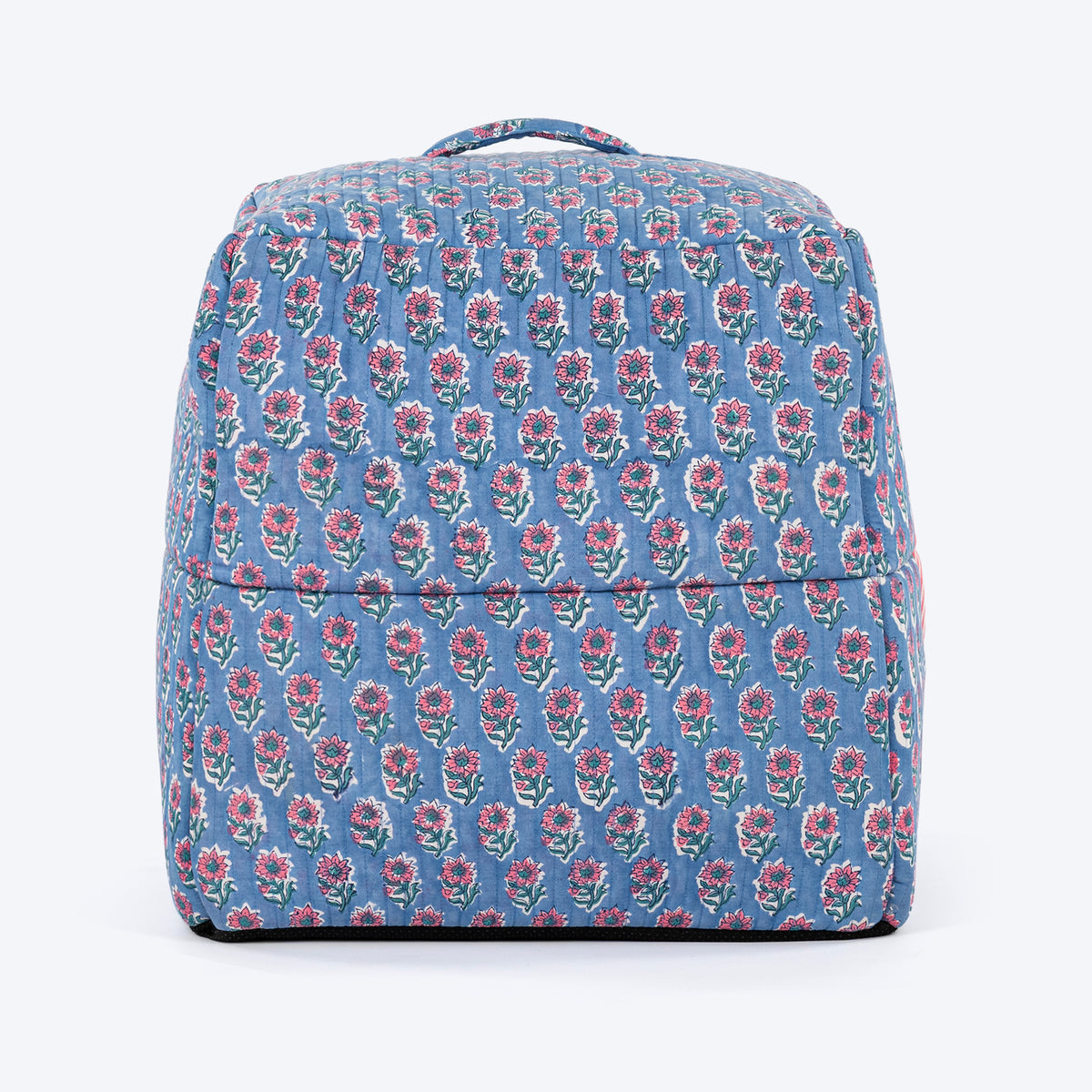 HUFT Jaipuri Phool Block-Printed Tent For Cat - Blue & Pink