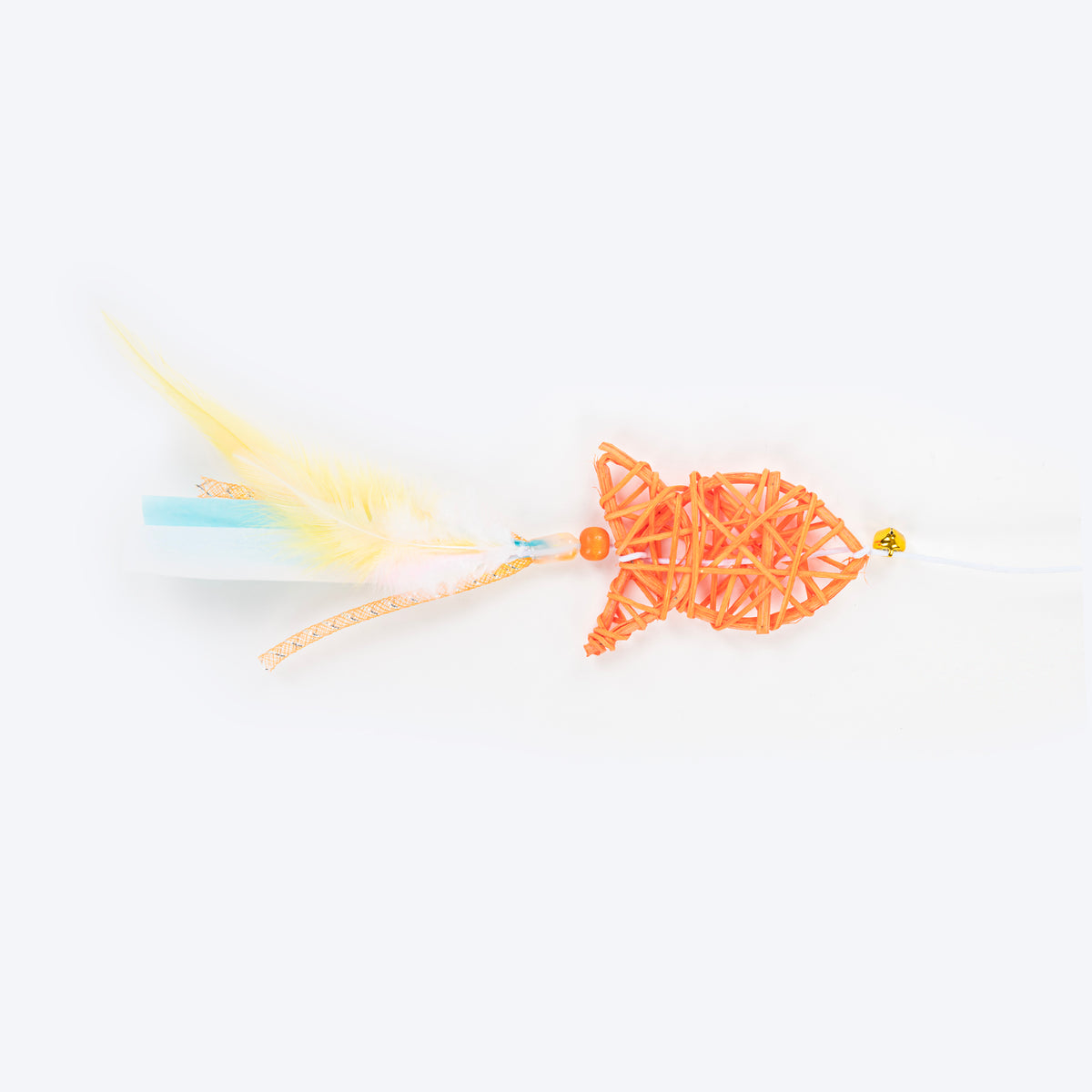 HUFT Fishing Trip Wand Toy For Cat - Orange - Heads Up For Tails
