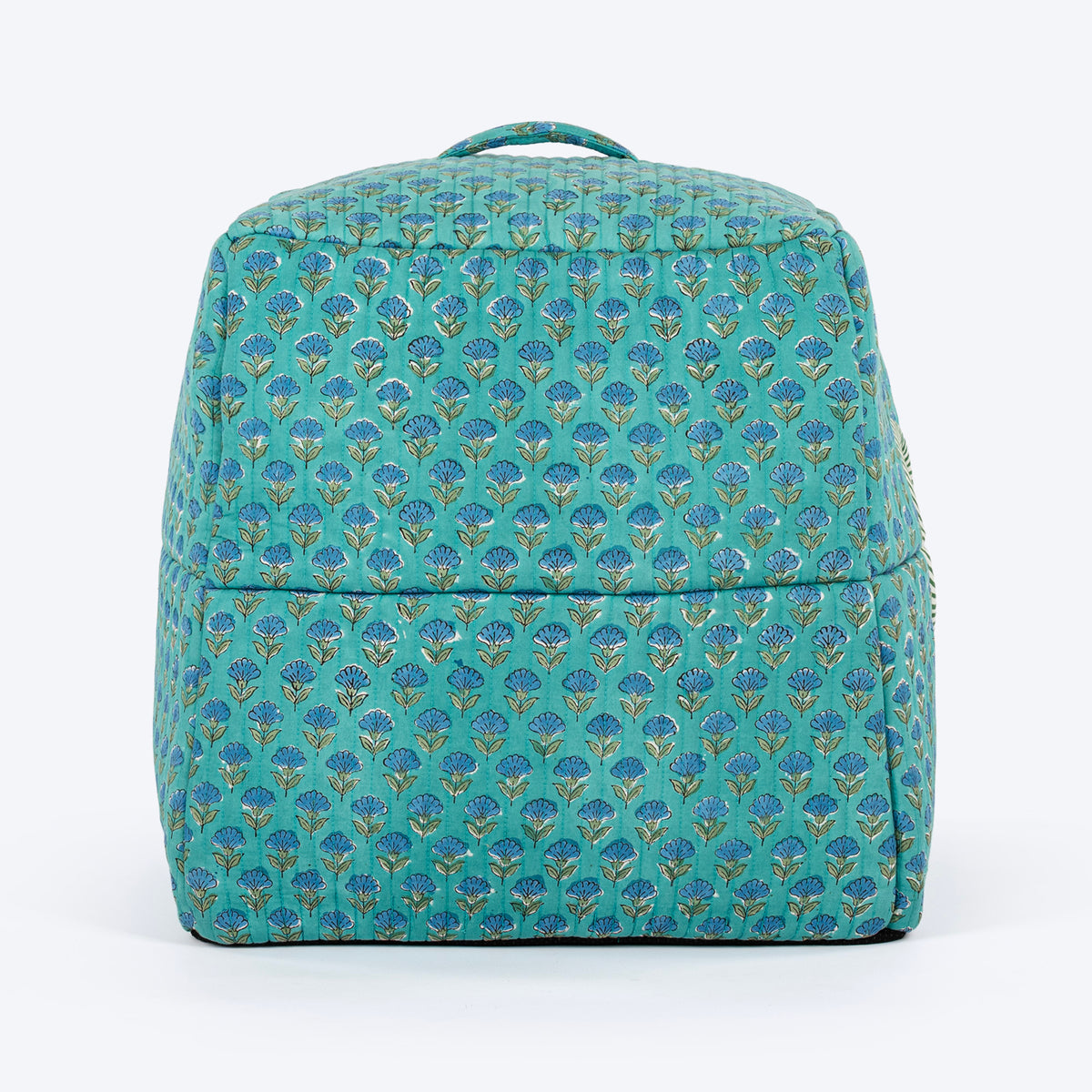 HUFT Jaipuri Gul Block-Printed Tent For Cat - Green & Blue