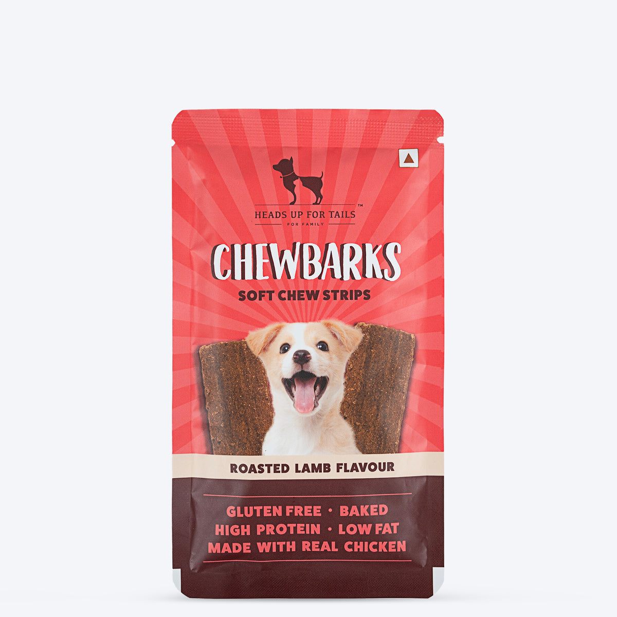 HUFT Chewbarks Dog Soft Chew Strips Treats - Roasted Lamb - 30 gm (Best Before October'26)