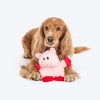 HUFT Oink-a-lot Squeaky Plush Toy For Dog - Pink - Heads Up For Tails