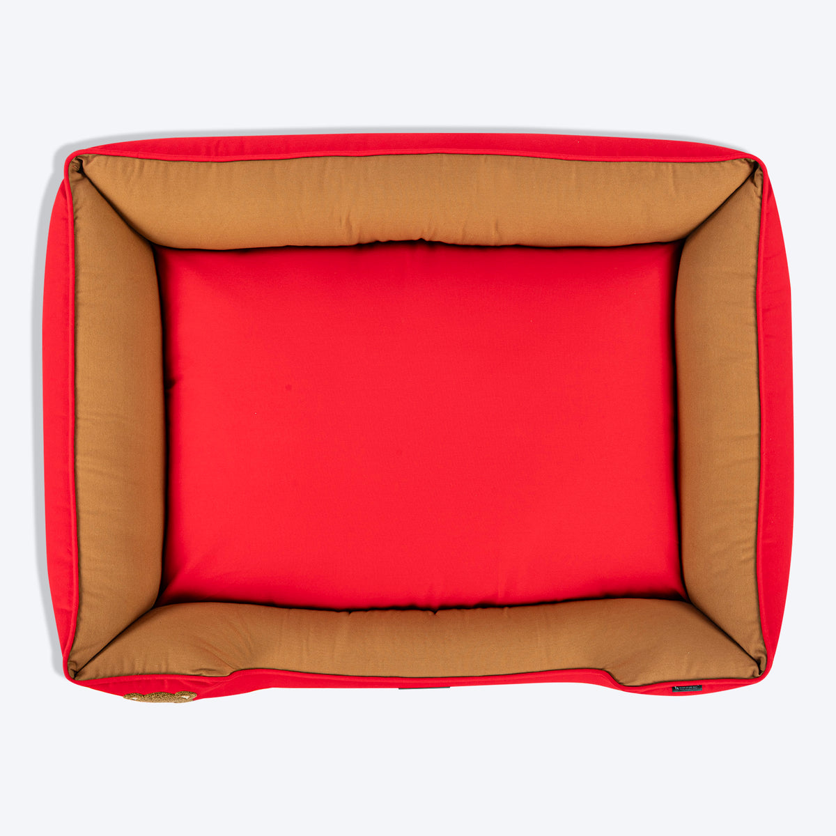 HUFT Bear Hug Classic Lounger Bed For Dog - Red & Brown