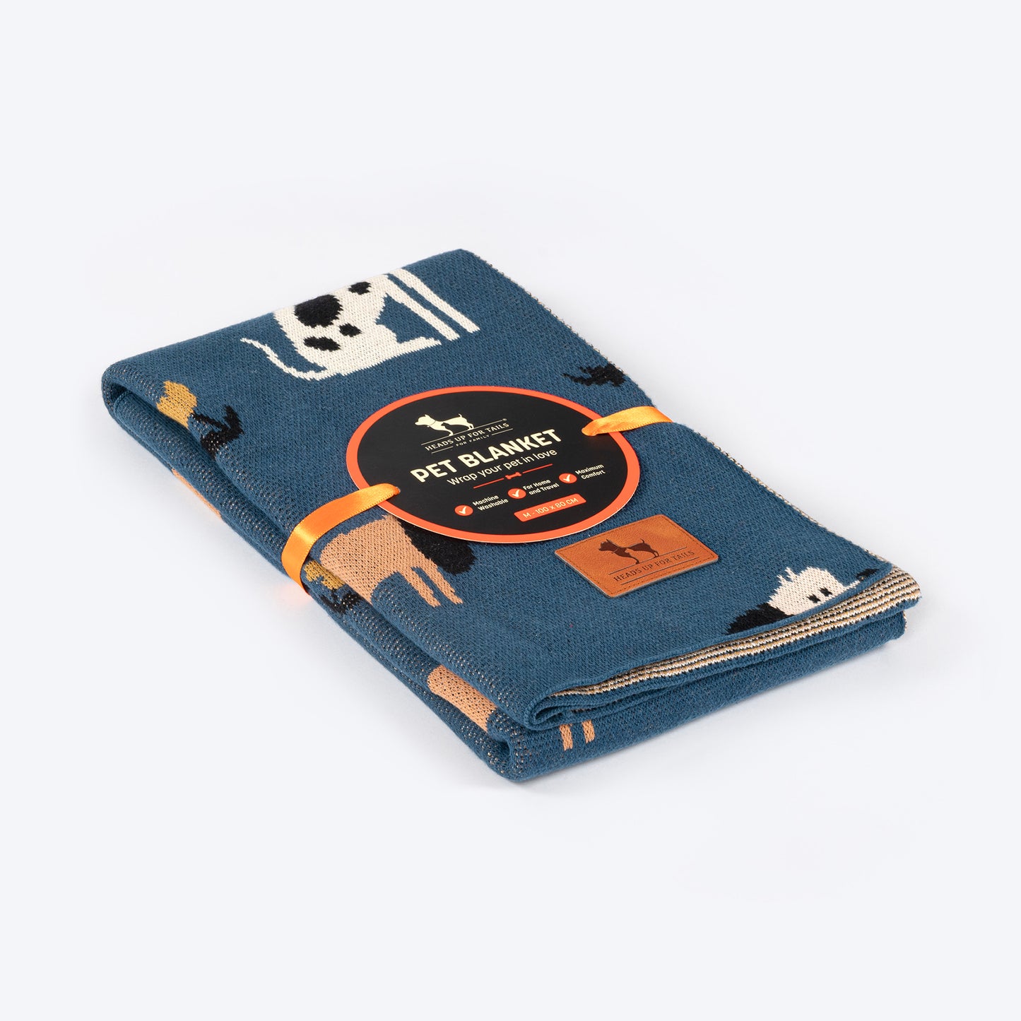 HUFT Bark & Bloom Blanket For Dog - Blue - Heads Up For Tails