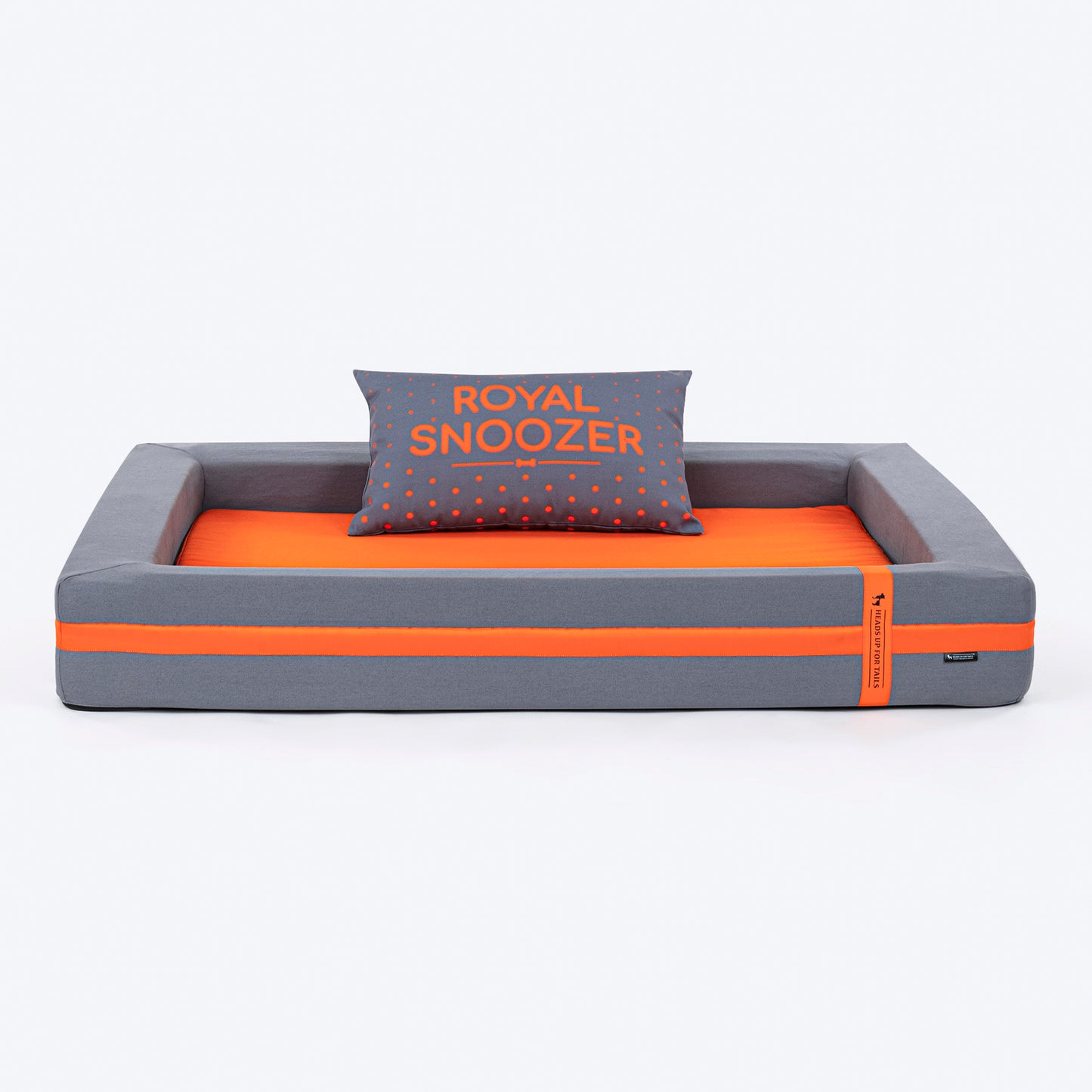 HUFT Royal Snooze Bed for Dog - Grey & Orange