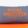 HUFT Royal Snooze Bed for Dog - Grey & Orange - Heads Up For Tails
