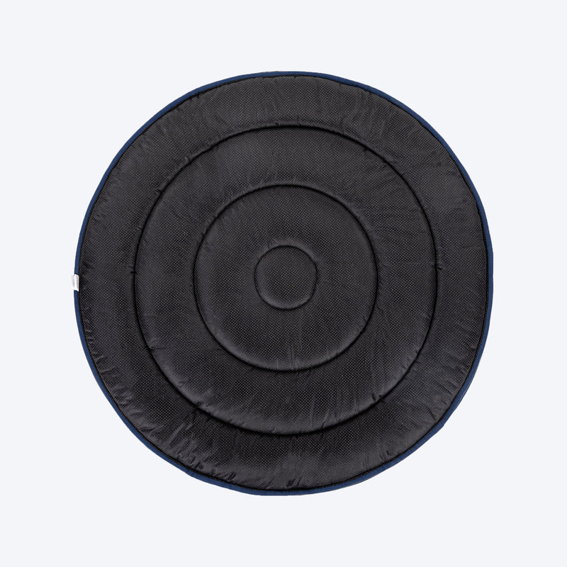 HUFT Bark & Bloom Round Mat For Dog & Cat - Blue - Heads Up For Tails