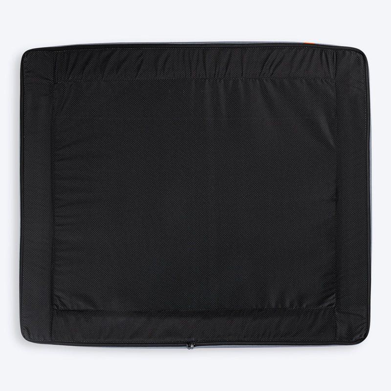 HUFT Royal Snooze Bed for Dog - Grey & Orange - Heads Up For Tails
