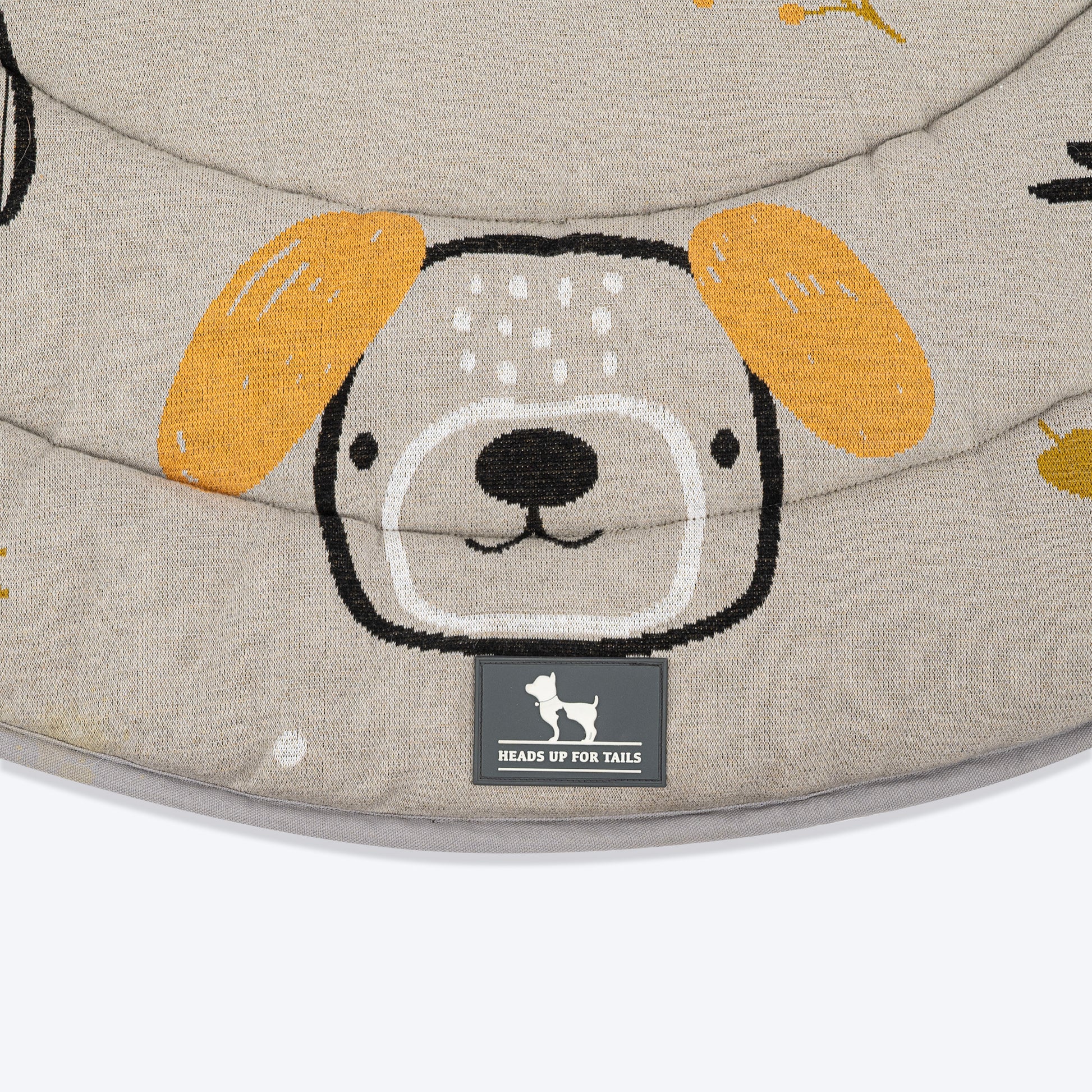 HUFT Doodle Den Round Mat For Dog & Cat - Grey - Heads Up For Tails