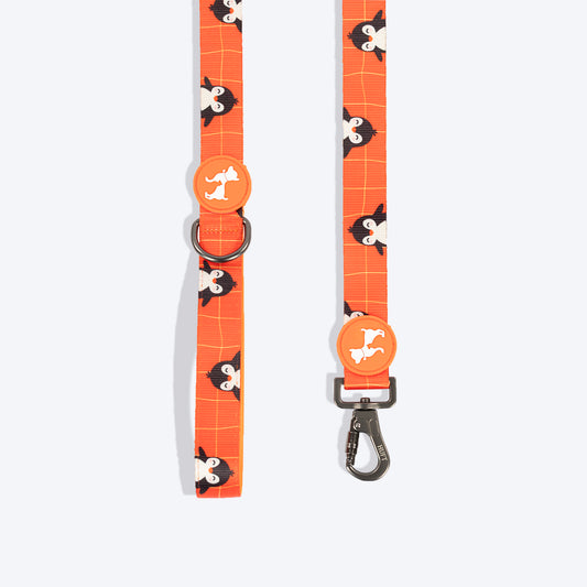 HUFT Peppy Penguin Leash For Dog - Orange