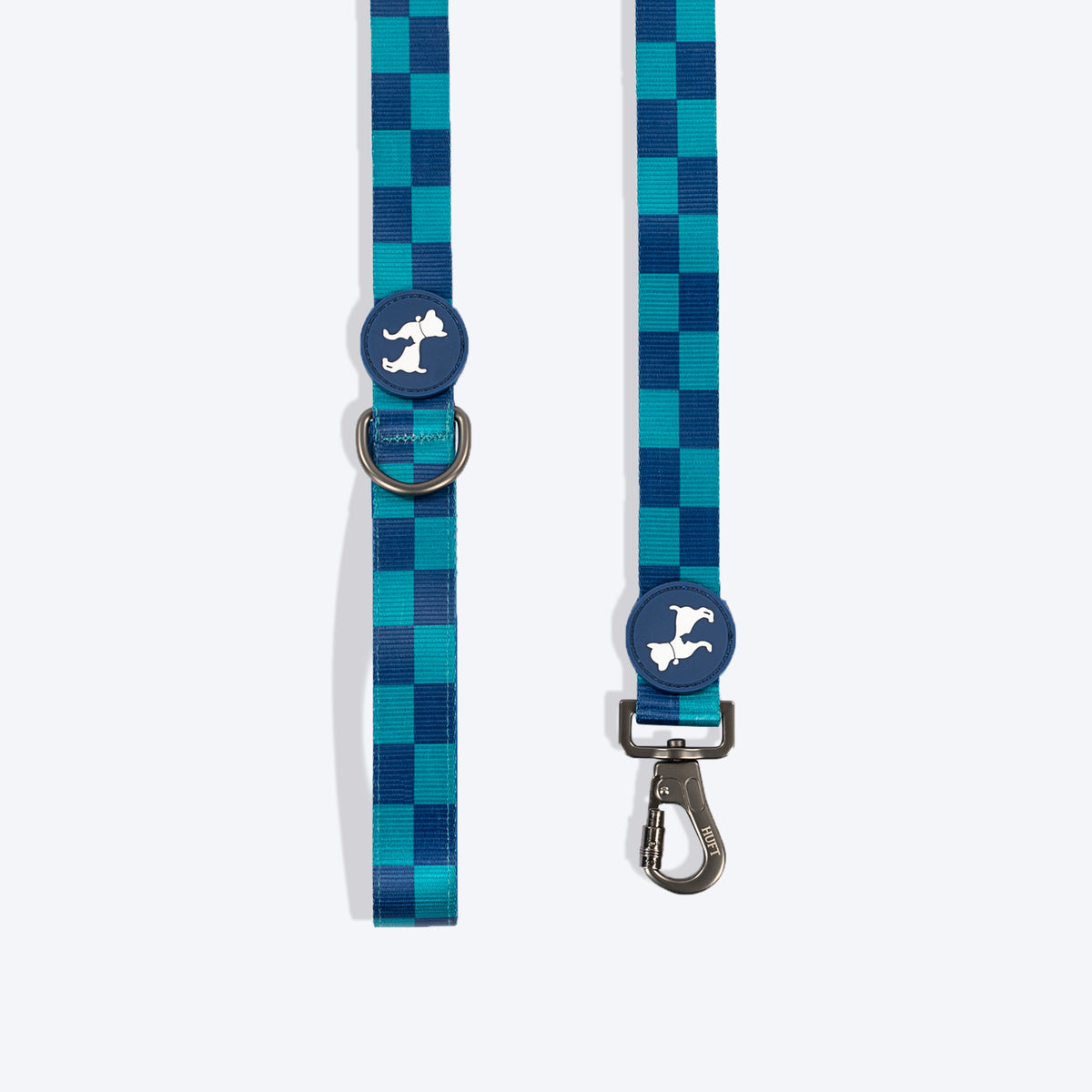 HUFT Frosted Checks Leash For Dog - Blue
