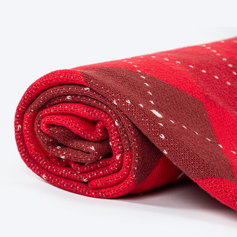 HUFT Cuddle Checks Blanket For Dog & Cat - Red - Heads Up For Tails