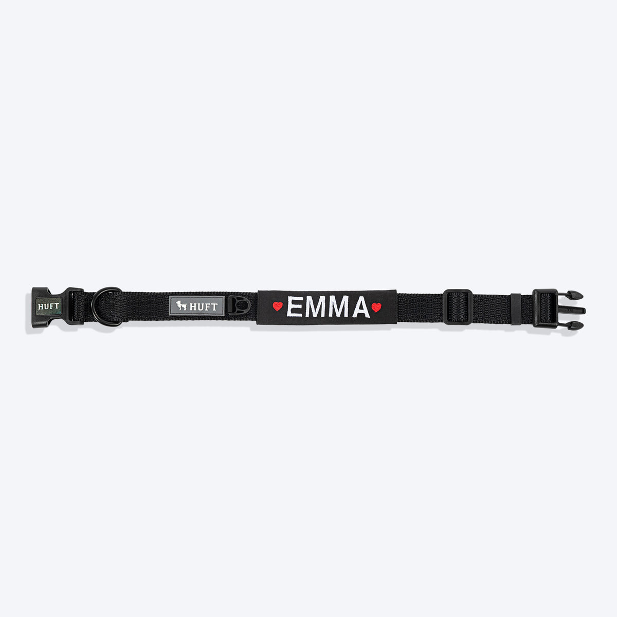 HUFT Classic Personalised Dog Collar - Coal Black - Heads Up For Tails