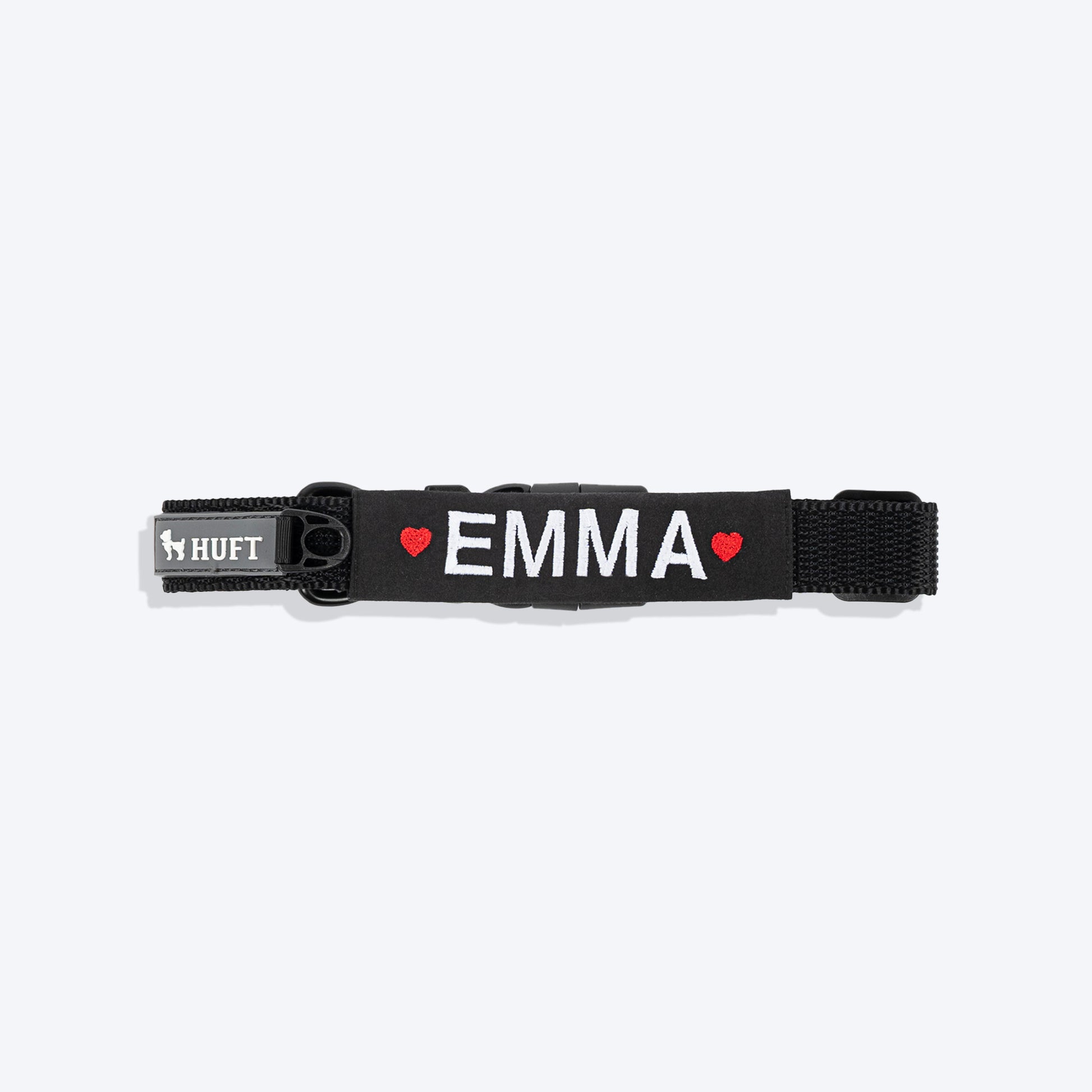 HUFT Classic Personalised Dog Collar - Coal Black - Heads Up For Tails