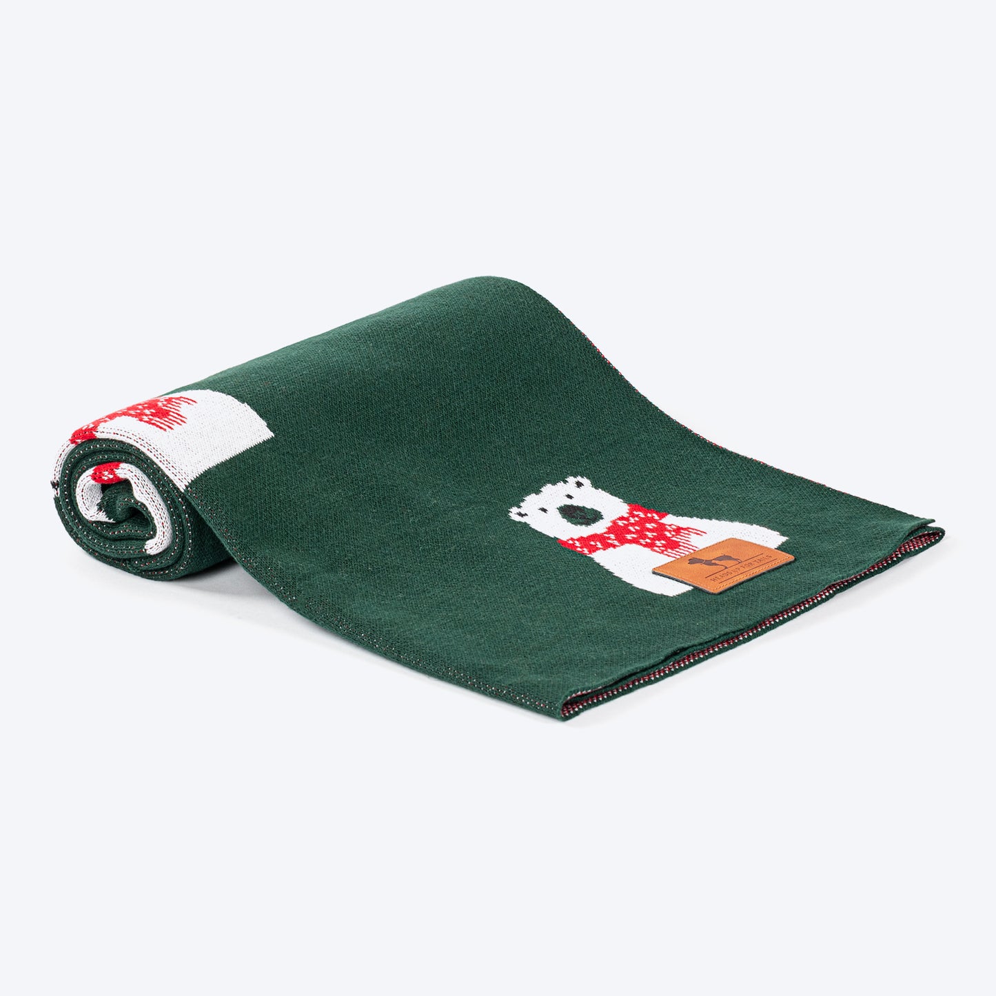 HUFT Pawlar Bear Blanket For Dog & Cat - Green - Heads Up For Tails