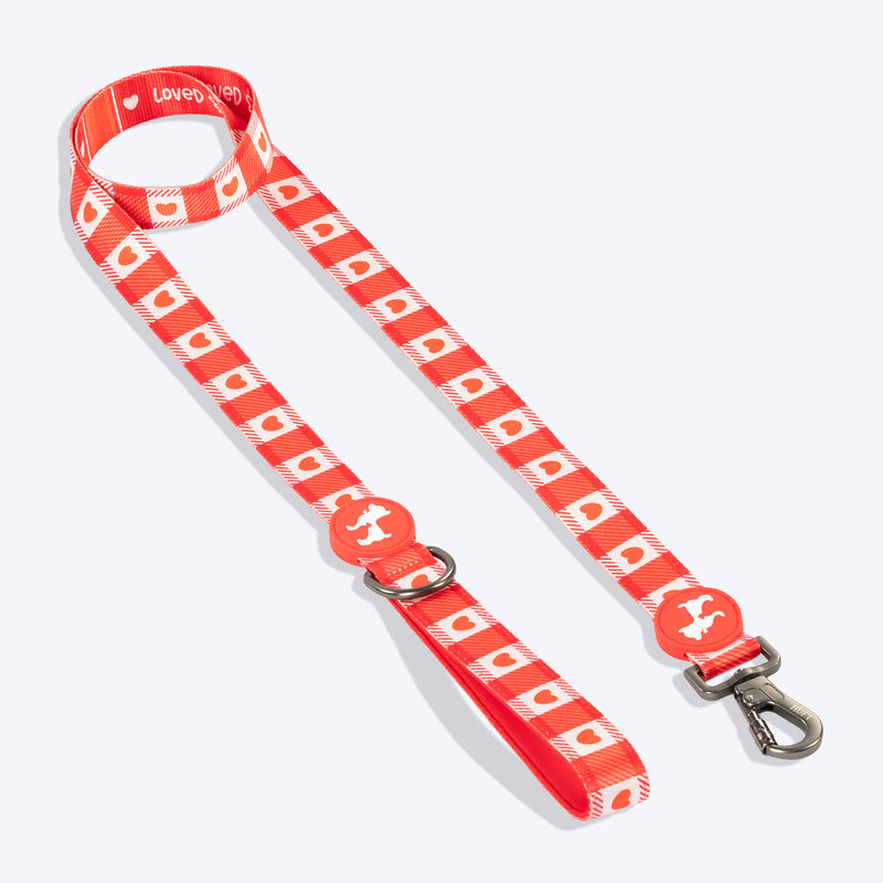 HUFT Berry Love Leash For Dog - Red