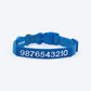 HUFT Personalised Xplorers (Mobile No.) Dog Collar - Blue - Heads Up For Tails