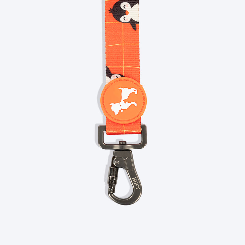 HUFT Peppy Penguin Leash For Dog - Orange