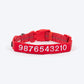 HUFT Personalised Xplorers (Mobile No.) Dog Collar - Red - Heads Up For Tails