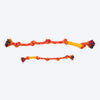 HUFT Tuggables Happy Knots Rope Toy For Dog - Orange & Red - Heads Up For Tails