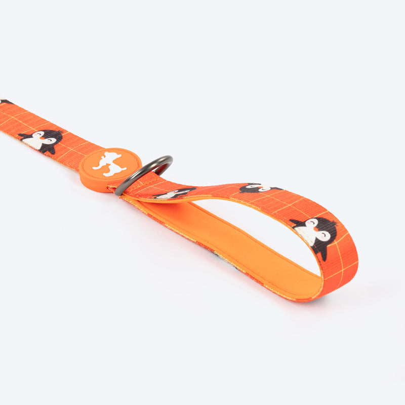 HUFT Peppy Penguin Leash For Dog - Orange
