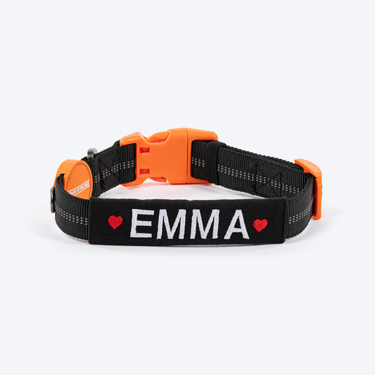 HUFT Xplorers Personalised Dog Collar - Black - Heads Up For Tails