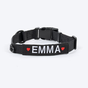 HUFT Classic Personalised Dog Collar - Coal Black - Heads Up For Tails