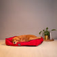 HUFT Classic Lounger Beds For Dogs - Red & Navy - Heads Up For Tails
