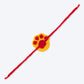 HUFT Furever Bandhan Crochet Rakhi For Cat - Red & Yellow