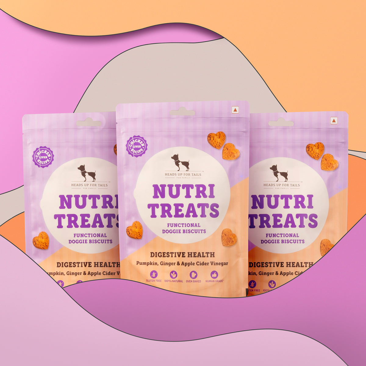 HUFT Nutri Treats For Dogs - Digestive Health - 150 g - Heads Up For Tails