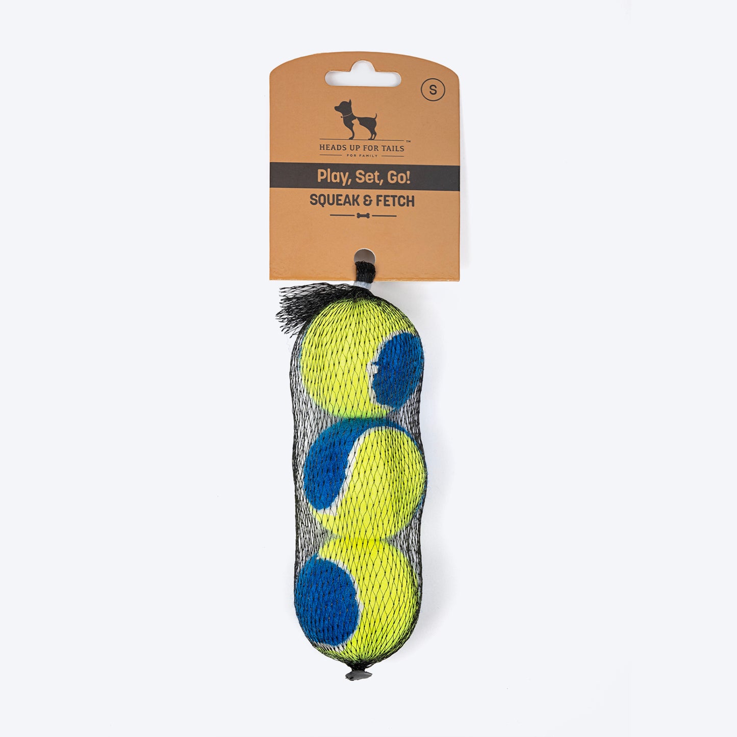 HUFT Squeaky Tennis Balls For Cats & Small Dogs - S - Pack of 3_03