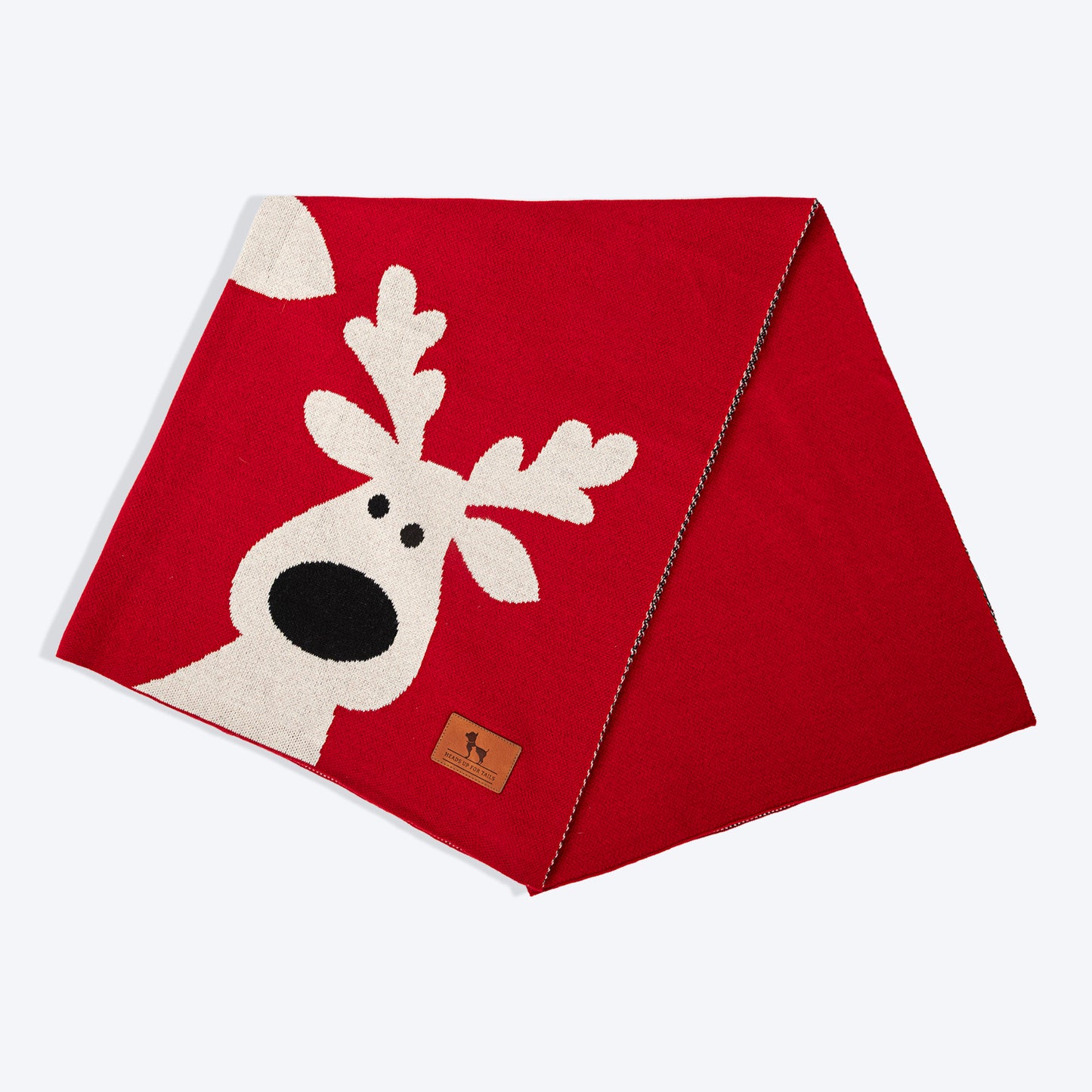 HUFT Reindeer Dreams Blanket For Dog - Red - Heads Up For Tails