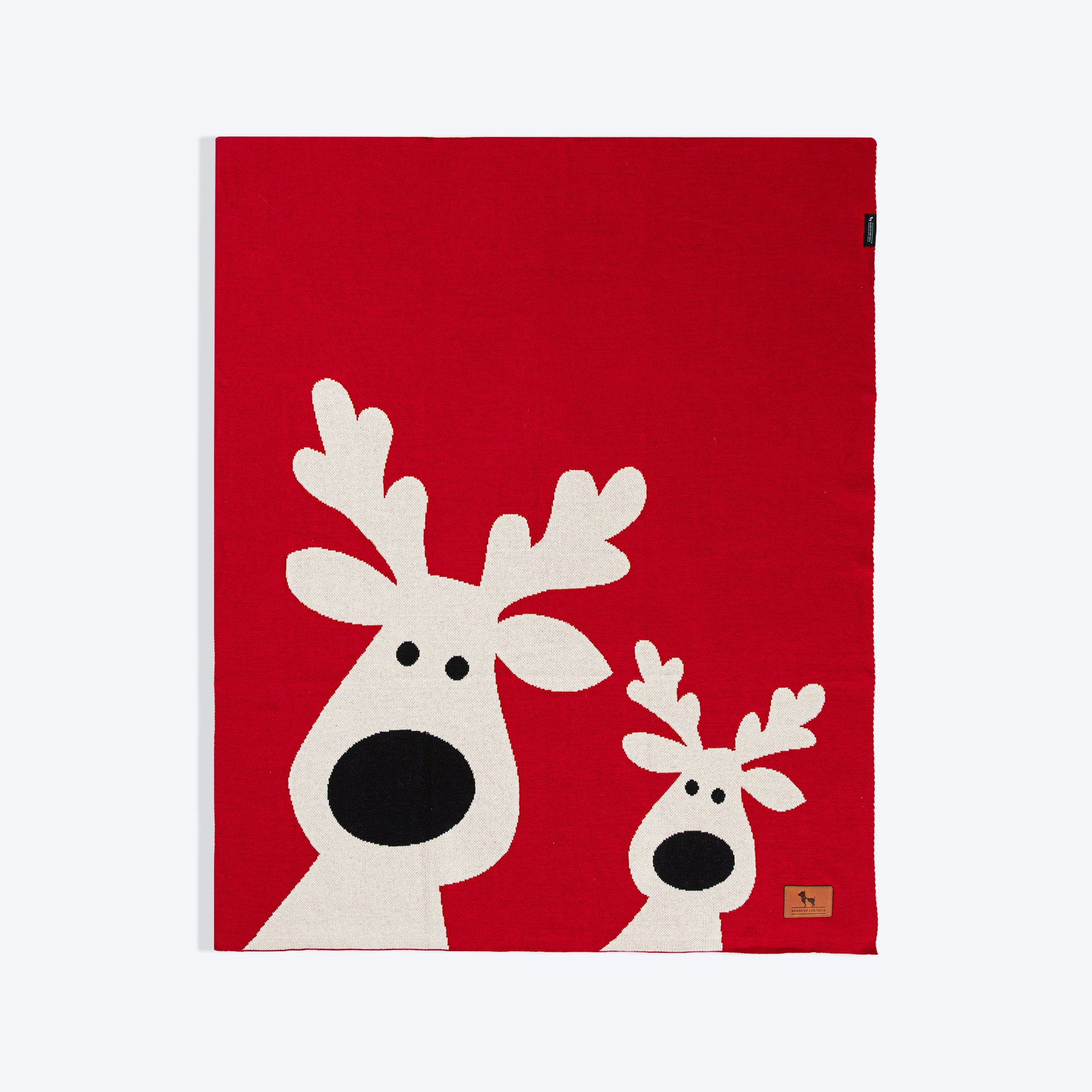 HUFT Reindeer Dreams Blanket For Dog - Red - Heads Up For Tails