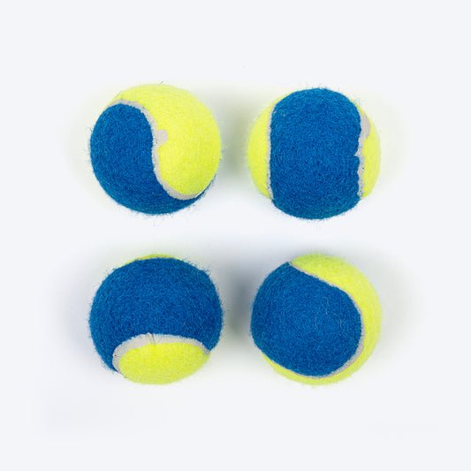 HUFT Squeaky Tennis Balls For Cats & Small Dogs - XS - Pack of 4_01