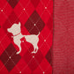 HUFT Cuddle Checks Blanket For Dog & Cat - Red - Heads Up For Tails