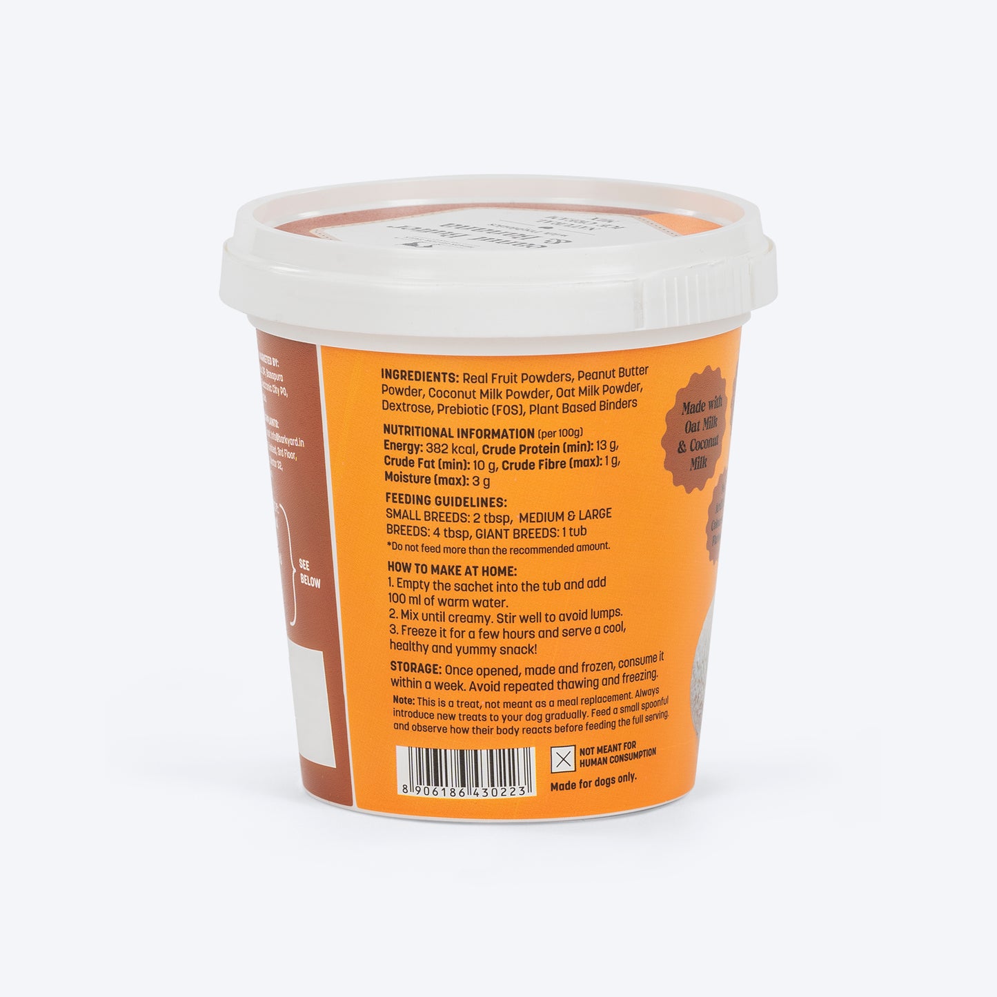 HUFT Peanut Butter & Banana With Prebiotics Natural Ice Cream Mix Treat For Dog - 40 gm