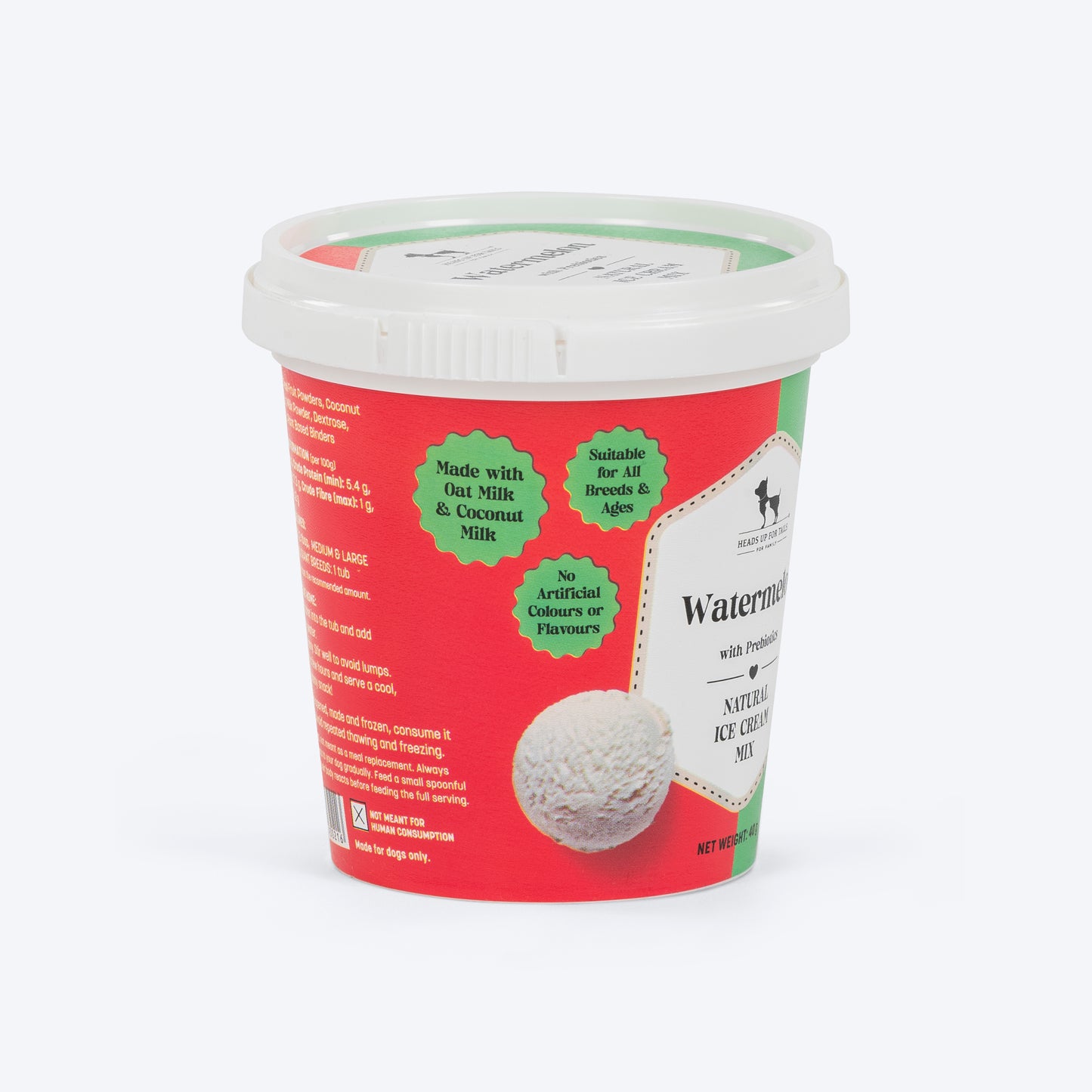 HUFT Watermelon With Prebiotics Natural Ice Cream Mix Treat For Dog - 40 gm