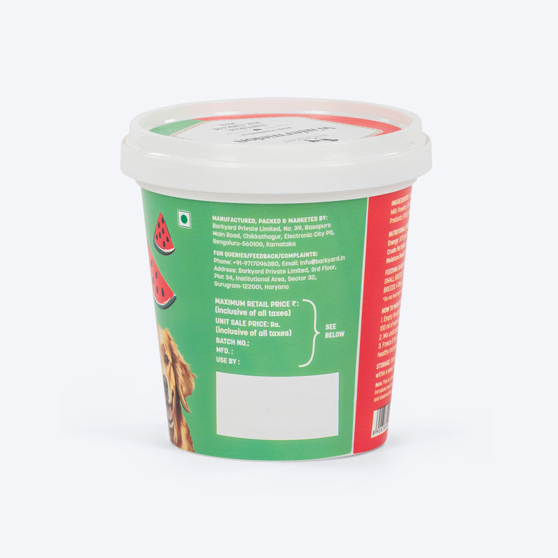 HUFT Watermelon Ice Cream With Prebiotics Mix Treat For Dog - 40 gm - Heads Up For Tails