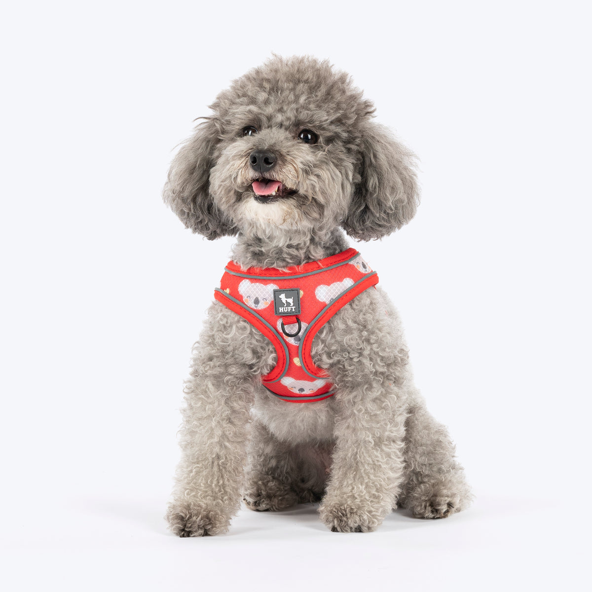 HUFT Free Flow Koko Koala Step In Harness & Leash Set For Dog - Red